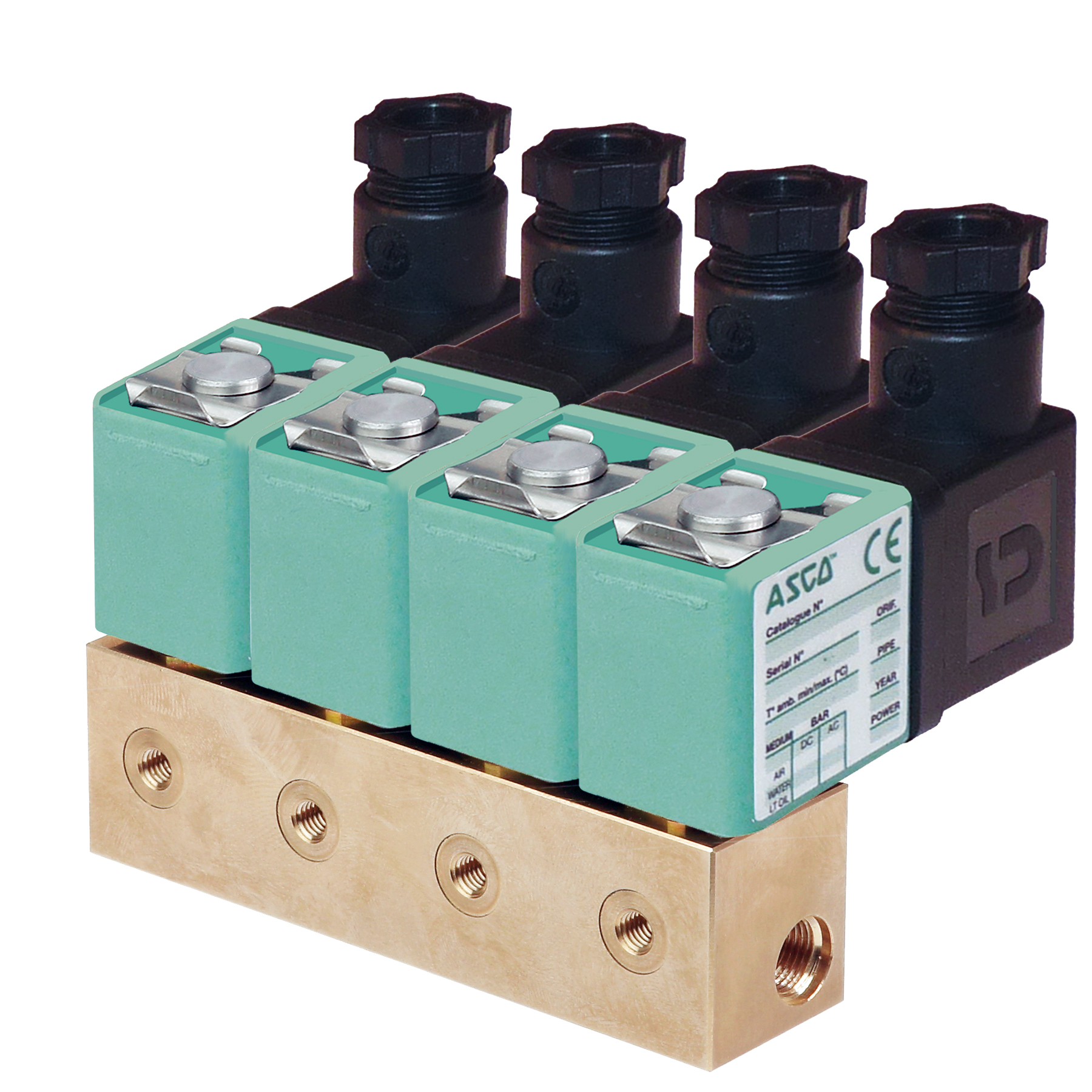 Series 256 - ASCO Direct Operated Solenoid Valves Manifold Subbases G1/8